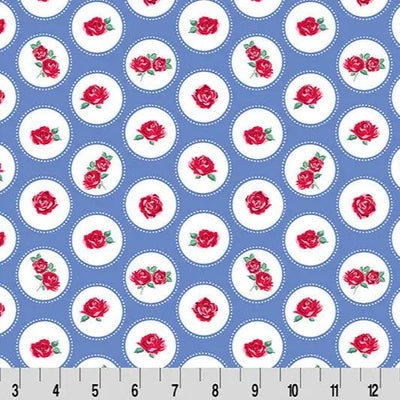 Cottage Rose Lane Brighton Quilting Cuddle Blue Bonnet Fabric per yard - Prismatic Fiber Arts