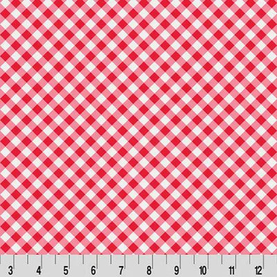 Cottage Rose Lane Gingham Quilting Cuddle Candy Apple Fabric per yard - Prismatic Fiber Arts