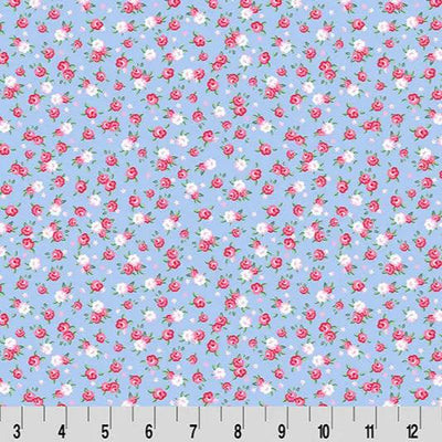 Cottage Rose Lane Kensington Quilting Cuddle Blue Bonnet Fabric per yard - Prismatic Fiber Arts