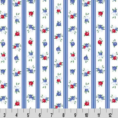 Cottage Rose Lane Nottinghill Quilting Cuddle Blue Bonnet Fabric per yard - Prismatic Fiber Arts