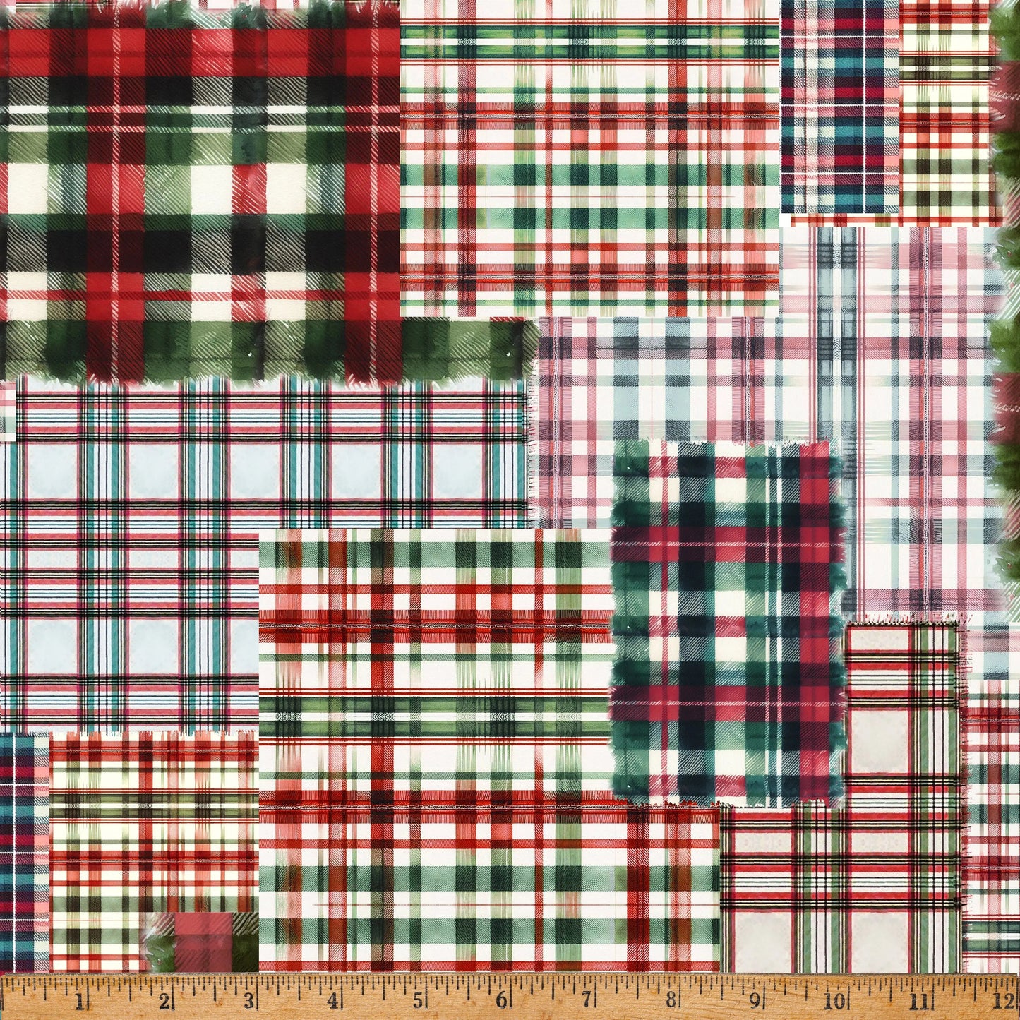 Cozy Tidings Christmas Plaid 43"/44" Fabric Per Yard - Prismatic Fiber Arts