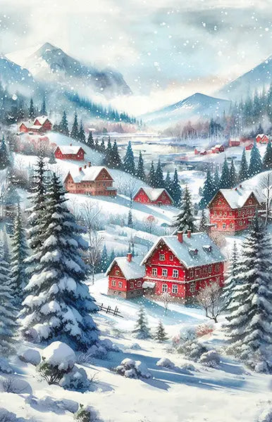Cozy Tidings Spectrum Digital Print (28” x 42 1/2") Panel - Prismatic Fiber Arts