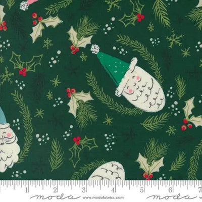 Cozy Wonderland Green Christmas Santa 44"/45" Fabric Per Yard - Prismatic Fiber Arts
