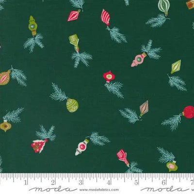 Cozy Wonderland Green Vintage Ornaments 44"/45" Fabric Per Yard - Prismatic Fiber Arts