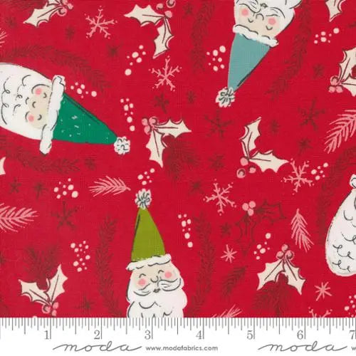 Cozy Wonderland Red Christmas Santa 44"/45" Fabric Per Yard - Prismatic Fiber Arts