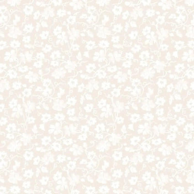 Cream Packed Ditsy La Fleur Flannel Cotton 42"/43" Fabric Per Yard - Prismatic Fiber Arts