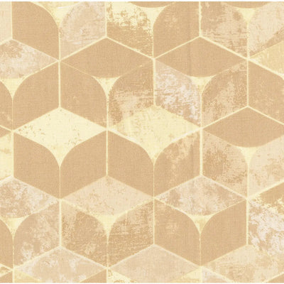 Cream Tumbling Blocks Cotton Wideback Fabric Per Yard - Prismatic Fiber Arts