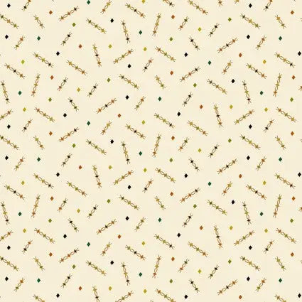 Cream Wheat Confetti Sprinkles Cotton Wideback Fabric per yard - Prismatic Fiber Arts