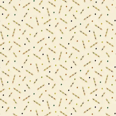Cream Wheat Confetti Sprinkles Cotton Wideback Fabric per yard - Prismatic Fiber Arts