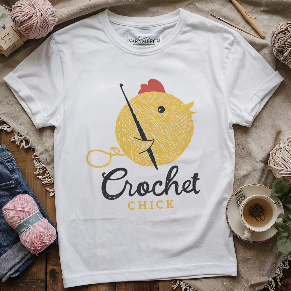 Crochet Chick T-shirt - Prismatic Fiber Arts