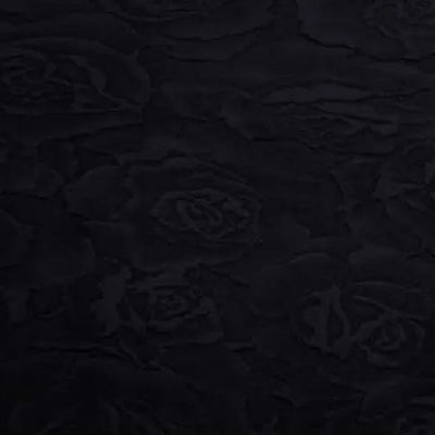 Cuddle 3 Extra Wide Rose Burnout Limited Edition Black Fabric per yard - Prismatic Fiber Arts