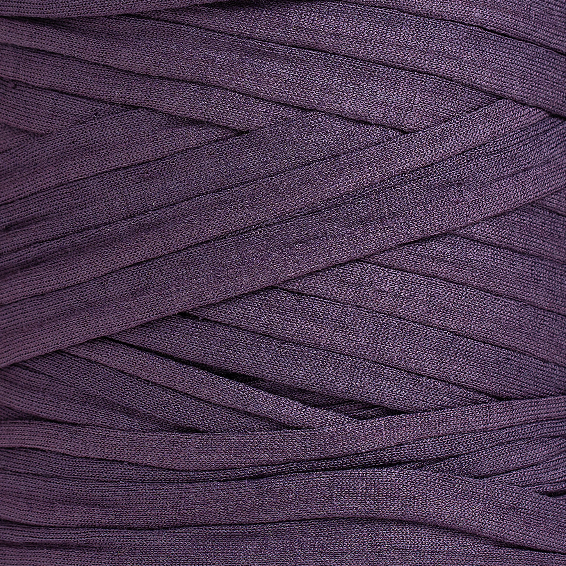 Recycled T-Shirt Fabric Yarn - Damson Color - Prismatic Fiber Arts