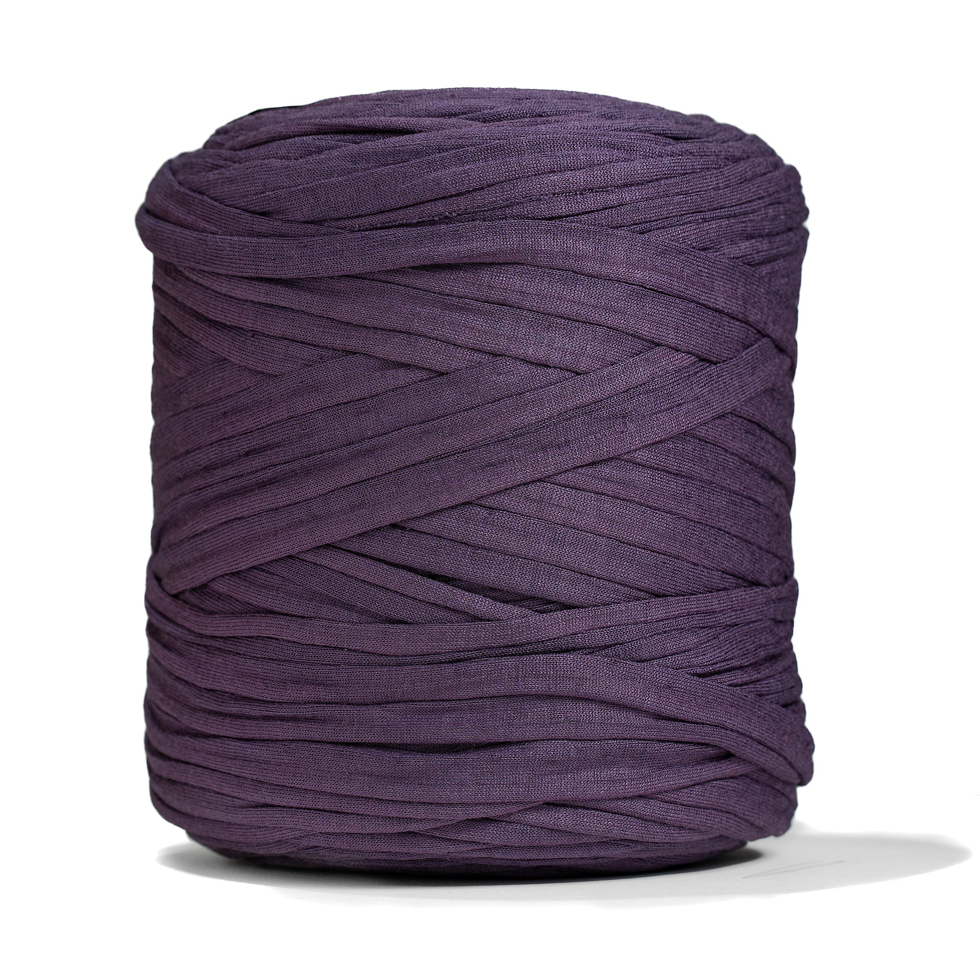Recycled T-Shirt Fabric Yarn - Damson Color - Prismatic Fiber Arts