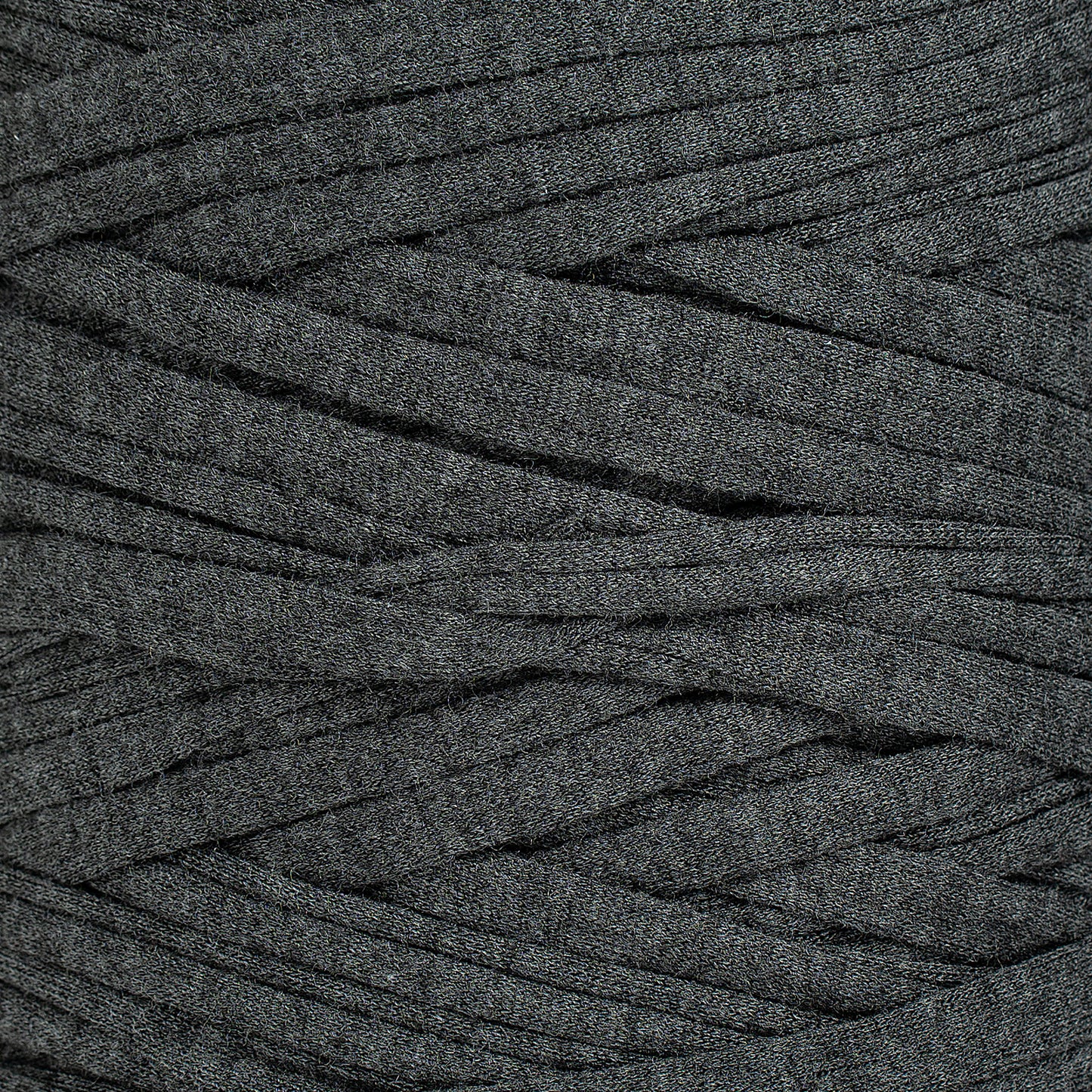 Recycled T-Shirt Fabric Yarn - Dark Heather Gray Color - Prismatic Fiber Arts
