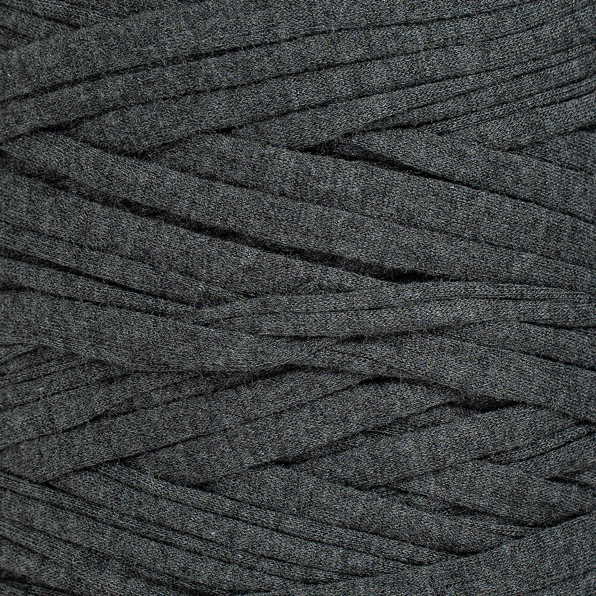 Recycled T-Shirt Fabric Yarn - Dark Heather Gray Color - Prismatic Fiber Arts