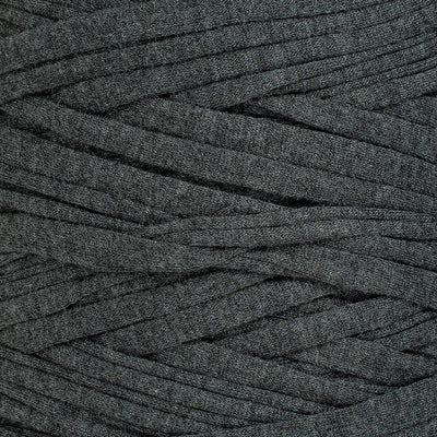 Recycled T-Shirt Fabric Yarn - Dark Heather Gray Color - Prismatic Fiber Arts