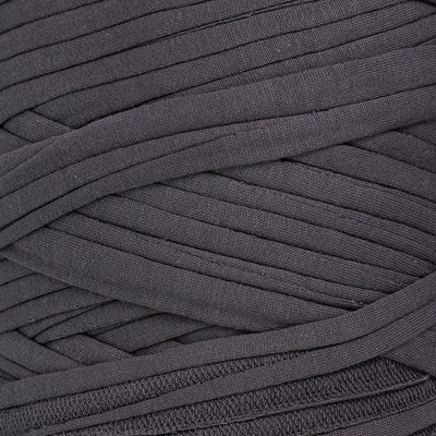 Recycled T-Shirt Fabric Yarn - Dark Gray Color - Prismatic Fiber Arts