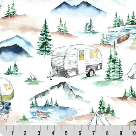 Digital Cuddle Multi Trailer Trails 58"/60" Fabric per yard