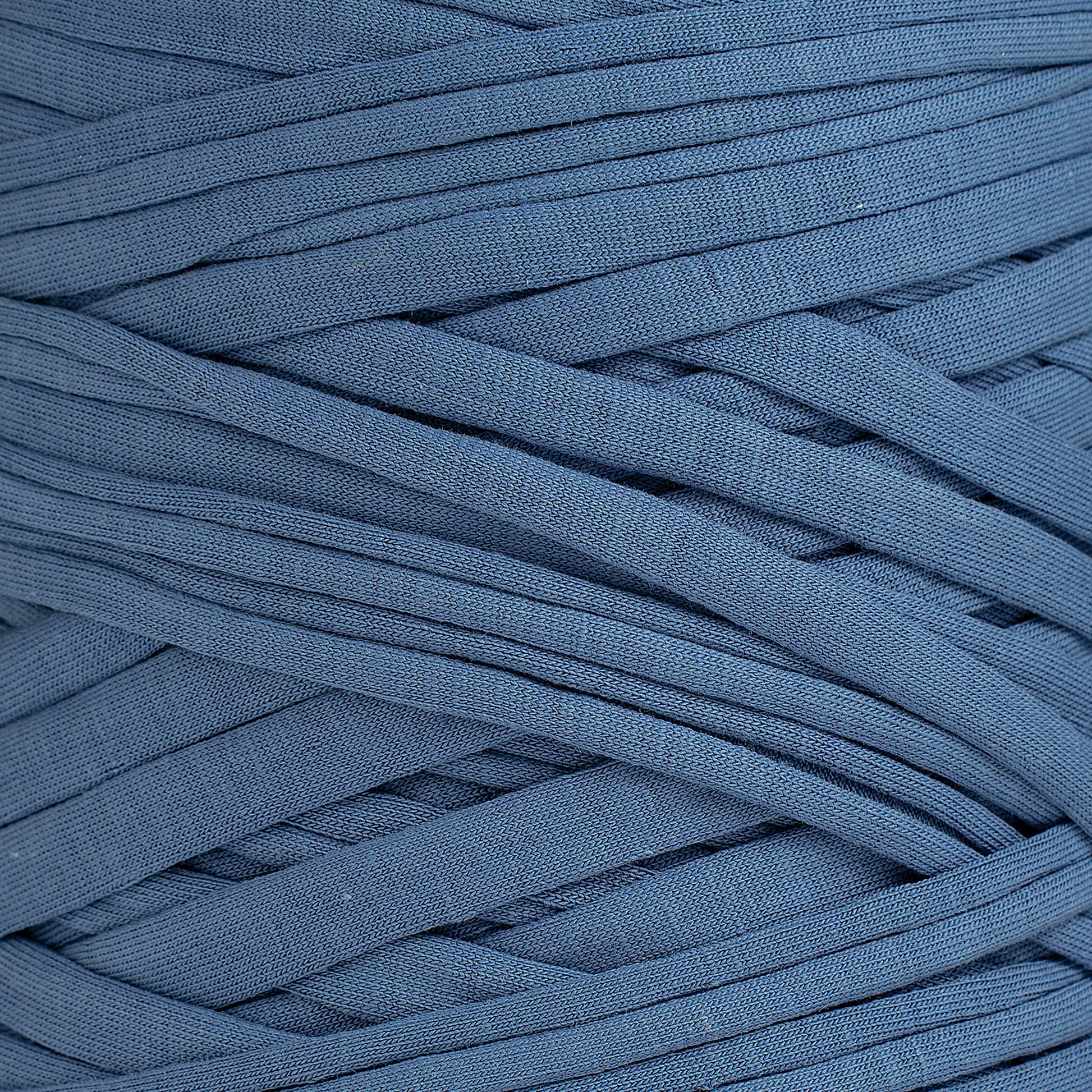 Recycled T-Shirt Fabric Yarn - Denim Color - Prismatic Fiber Arts