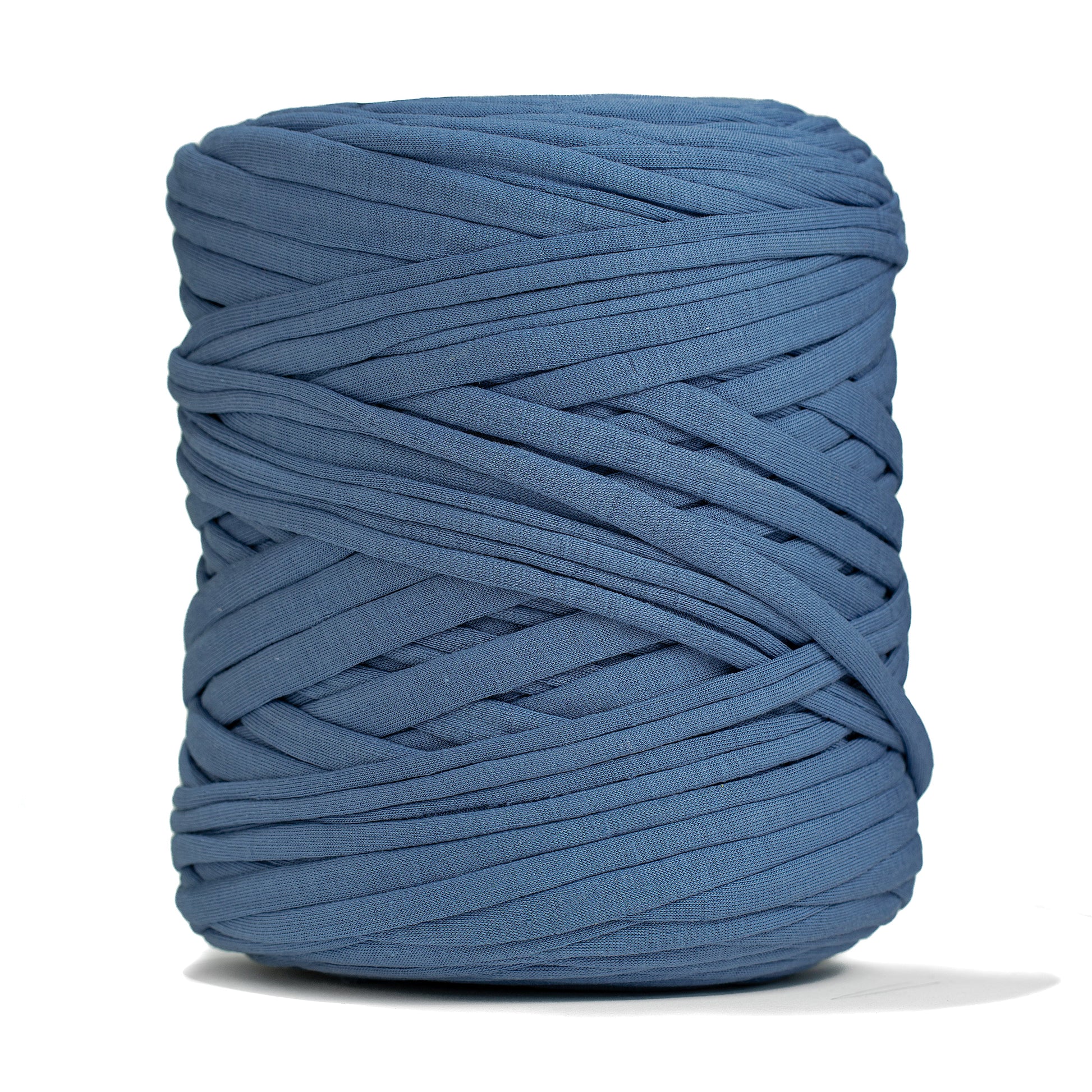 Recycled T-Shirt Fabric Yarn - Denim Color - Prismatic Fiber Arts