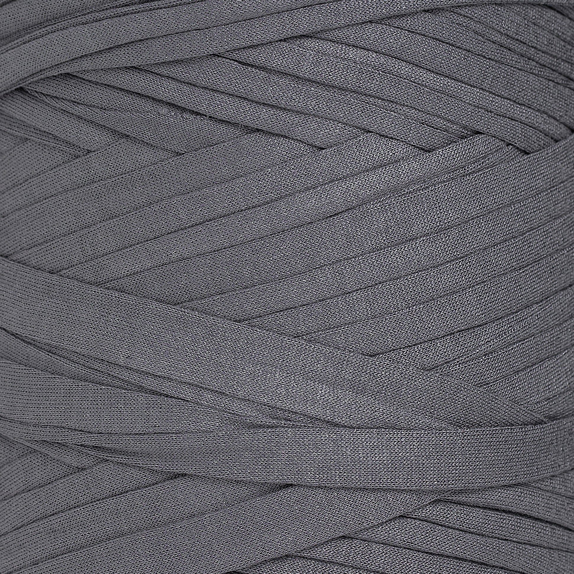 Recycled T-Shirt Fabric Yarn - Dior Gray Color - Prismatic Fiber Arts