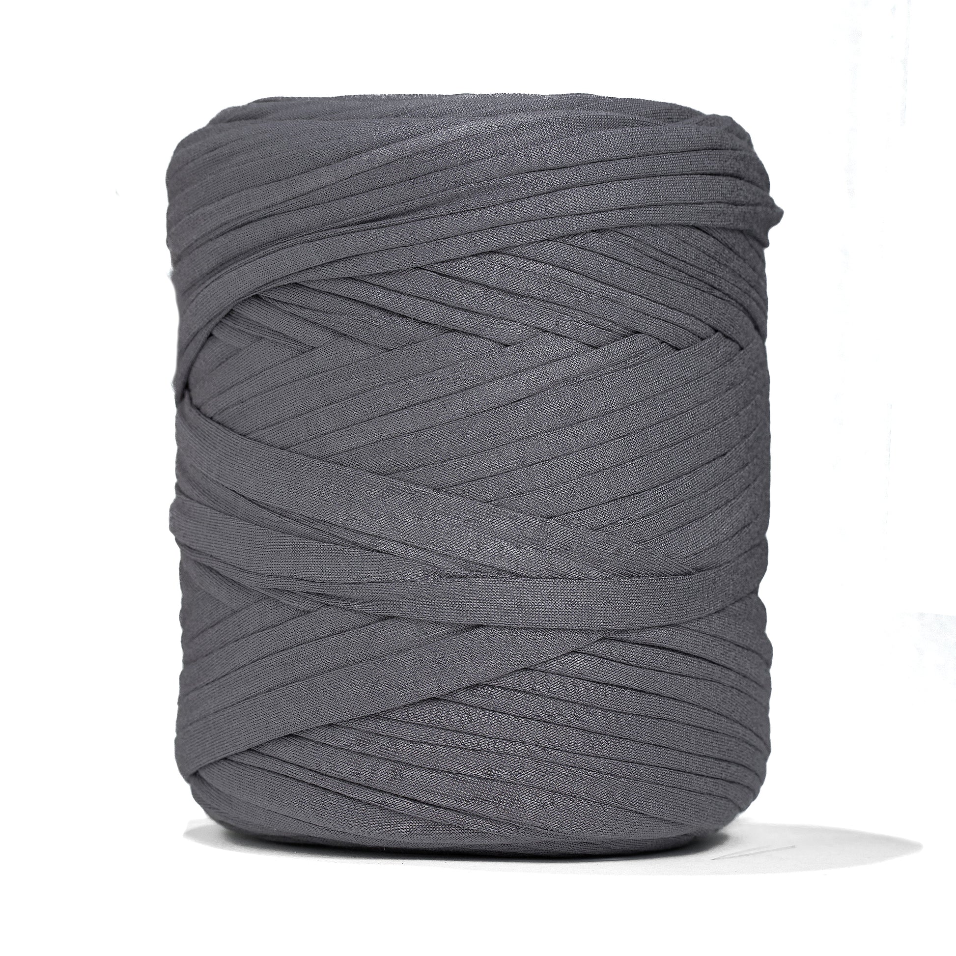 Recycled T-Shirt Fabric Yarn - Dior Gray Color - Prismatic Fiber Arts