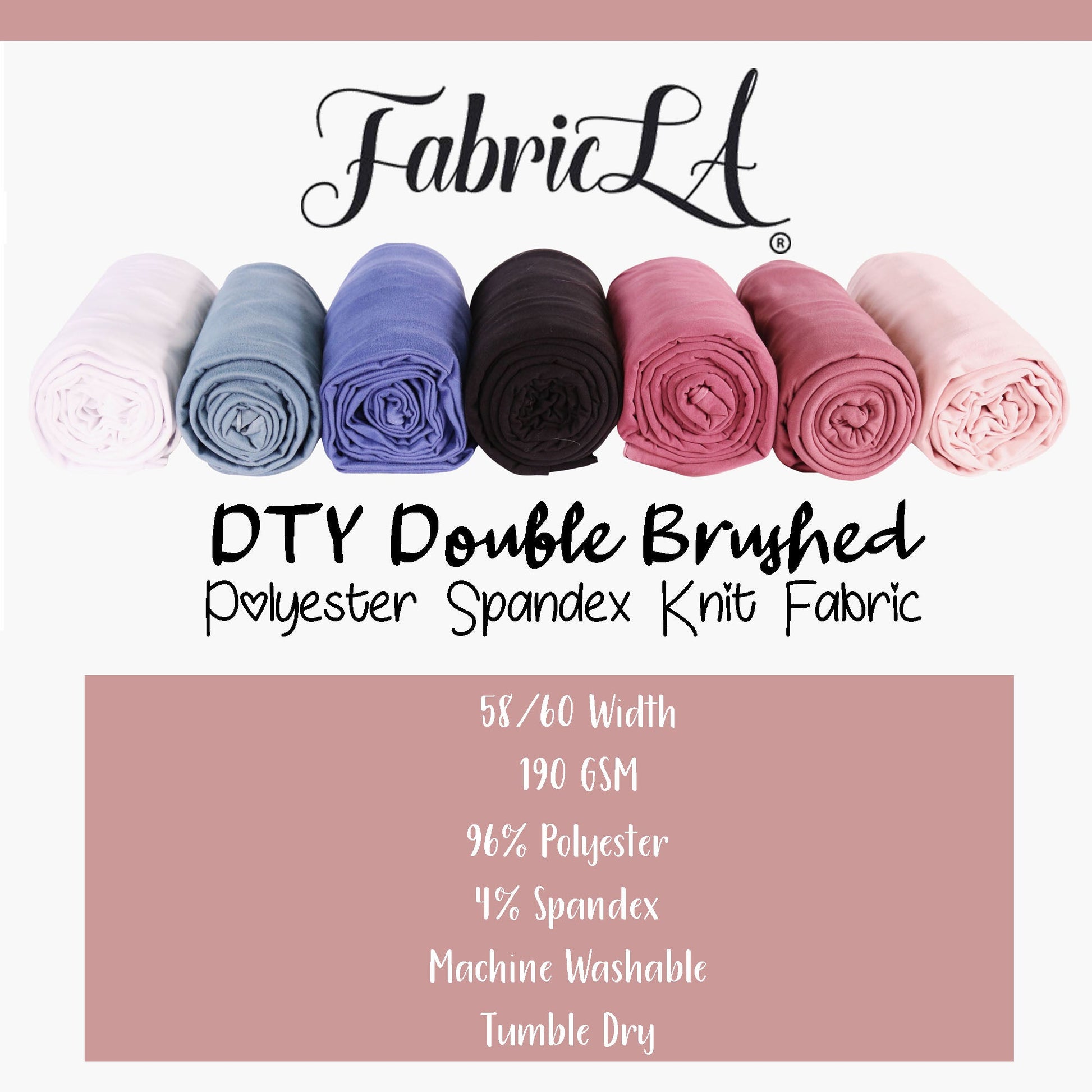 FabricLA DTY Double Brushed Polyester Spandex Knit Fabric | Marsala - Prismatic Fiber Arts