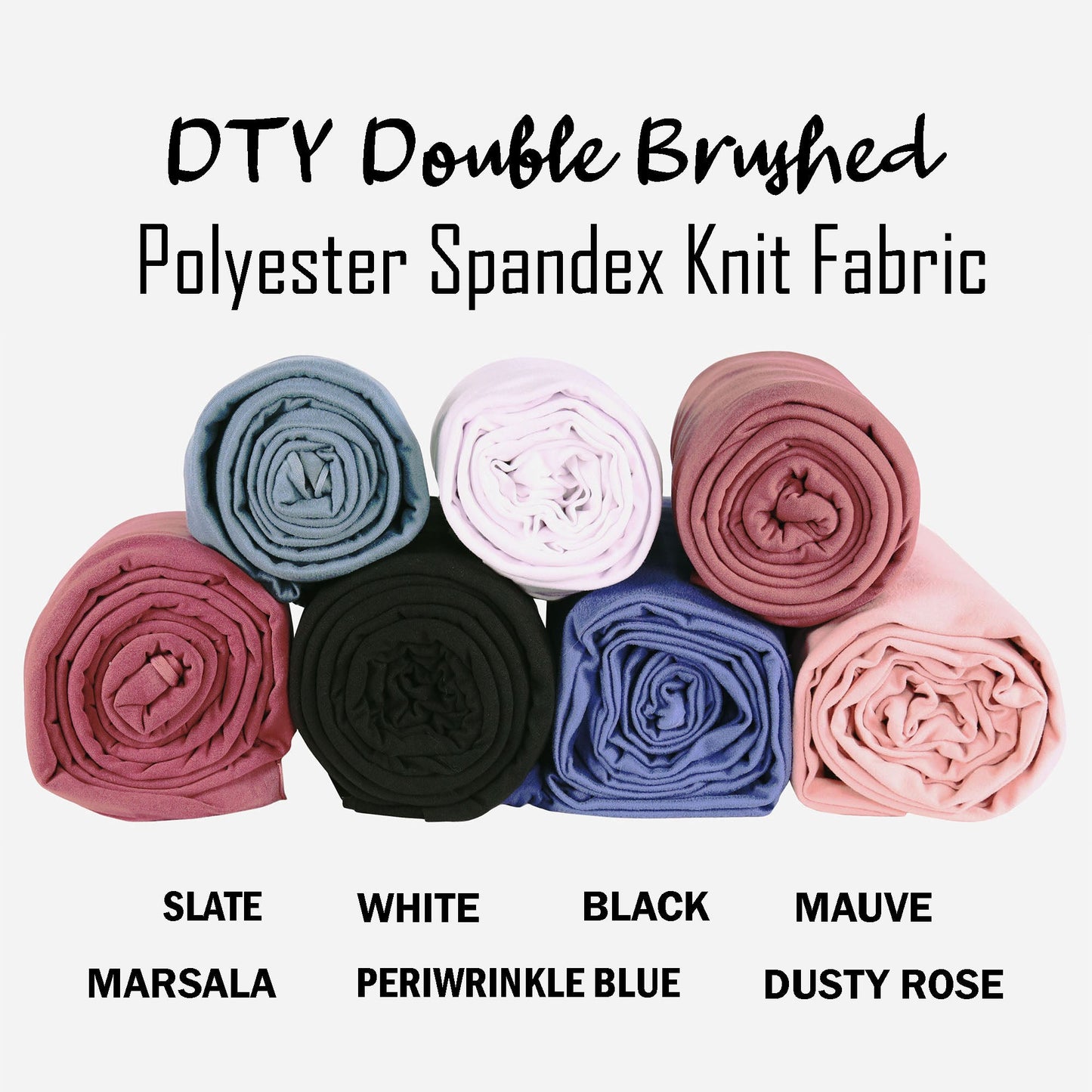 FabricLA DTY Double Brushed Poly Spandex Knit Fabric – White - Prismatic Fiber Arts