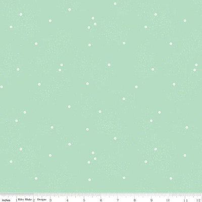 Dainty Daisy Mint Cotton Wideback Fabric per yard - Prismatic Fiber Arts