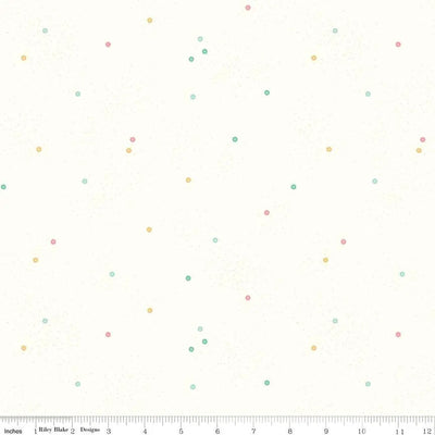 Dainty Daisy on Cloud Pastel Cotton Wideback Fabric per yard - Prismatic Fiber Arts