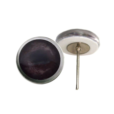 Dark Brown Raccoon Glass Eyes on Wire Pin Posts