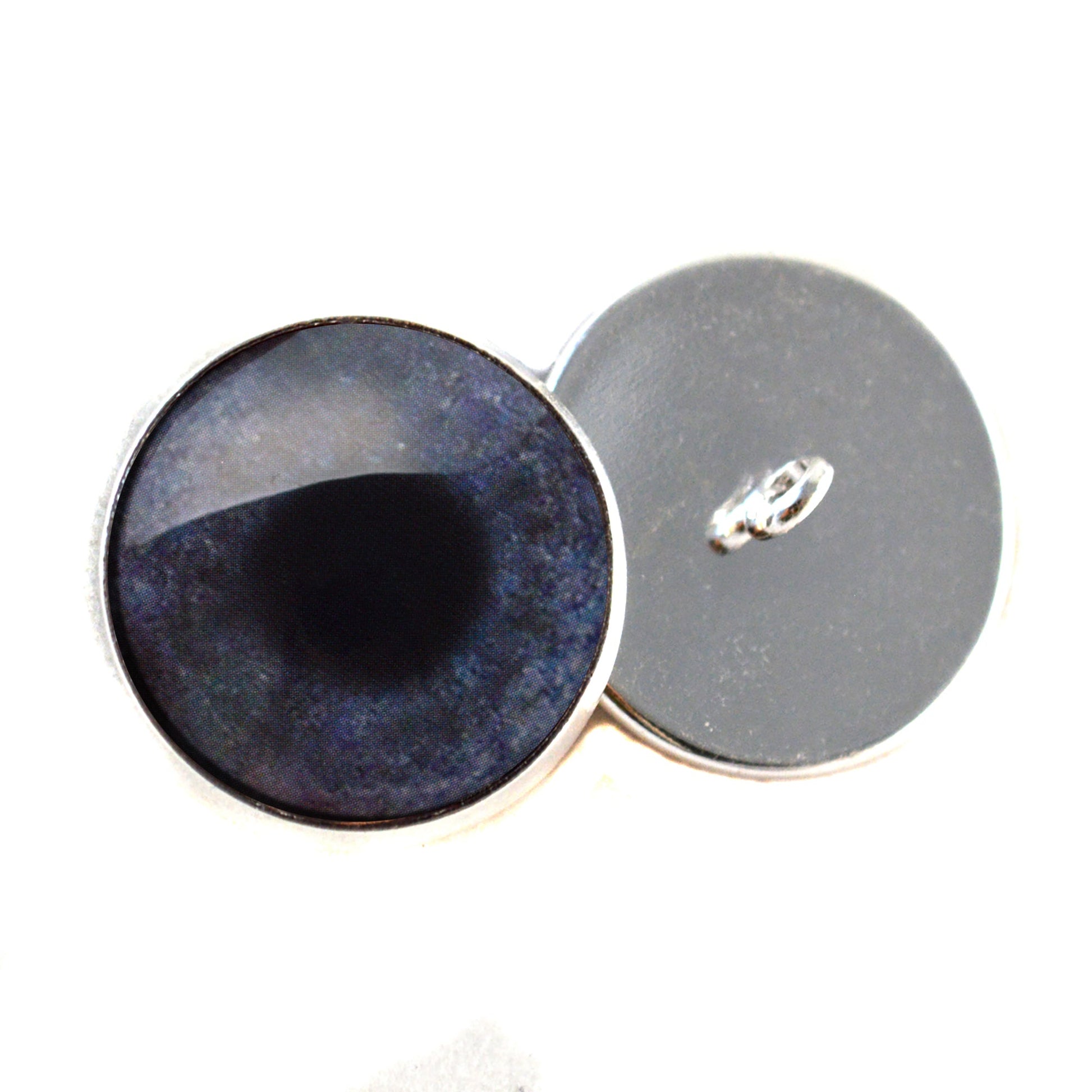 Dark Gray Ostrich Sew-On Button Glass Eyes - Prismatic Fiber Arts