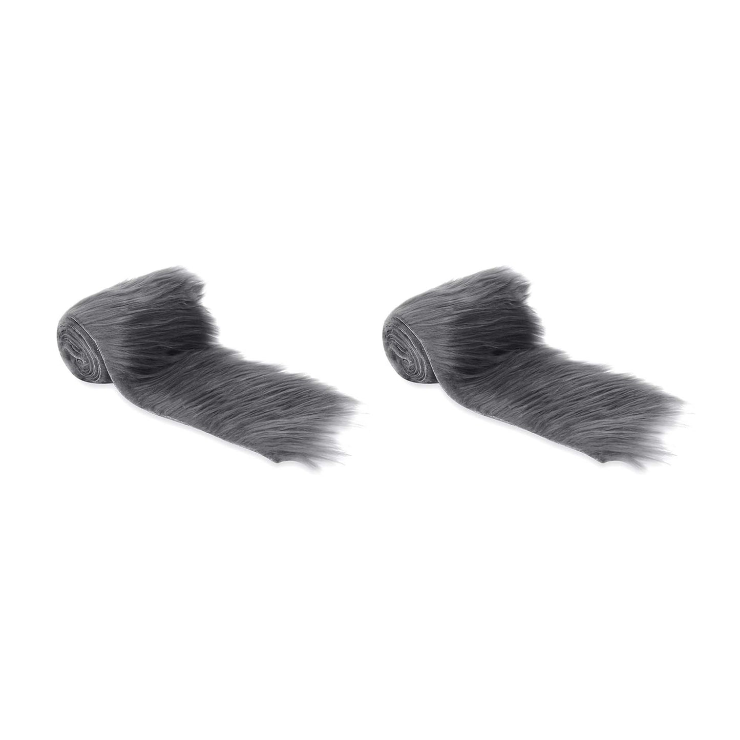 FabricLA Mohair Shaggy Faux Fur Fabric - Pre Cut Strips | Trim Ribbon | DIY Craft, Hobby, Costume, Decoration - Pack of 2 - Prismatic Fiber Arts