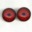 Dark Red Loon Bird Sew-On Button Glass Eyes - Prismatic Fiber Arts