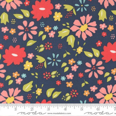 Delightfully Yours Navy Cotton Wideback Fabric Per Yard - Prismatic Fiber Arts