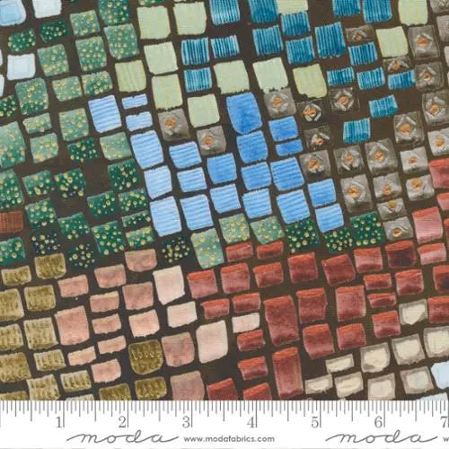 Desert Oasis Earth Brown Geometric Blenders 44"/45" Fabric Per Yard - Prismatic Fiber Arts