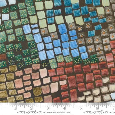 Desert Oasis Earth Brown Geometric Blenders 44"/45" Fabric Per Yard - Prismatic Fiber Arts