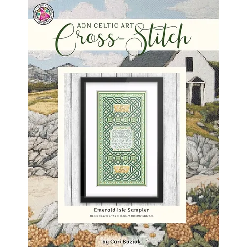Emerald Isle Sampler: Celtic Cross-Stitch Chart, 7.2" x 14.1", Fun & Easy Counted Cross Stitch Pattern for Adults