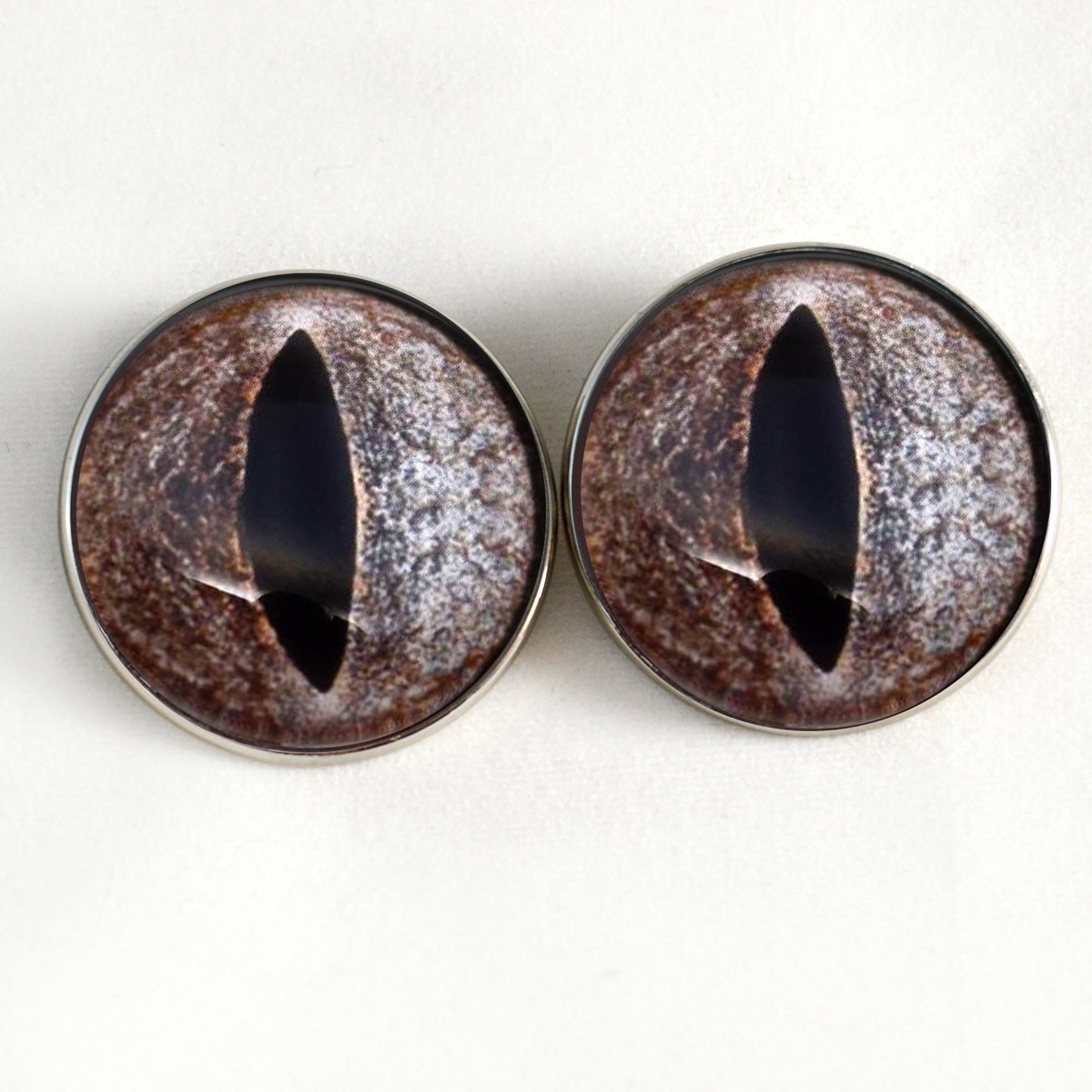 Diamondback Rattlesnake Sew-On Button Glass Eyes - Prismatic Fiber Arts