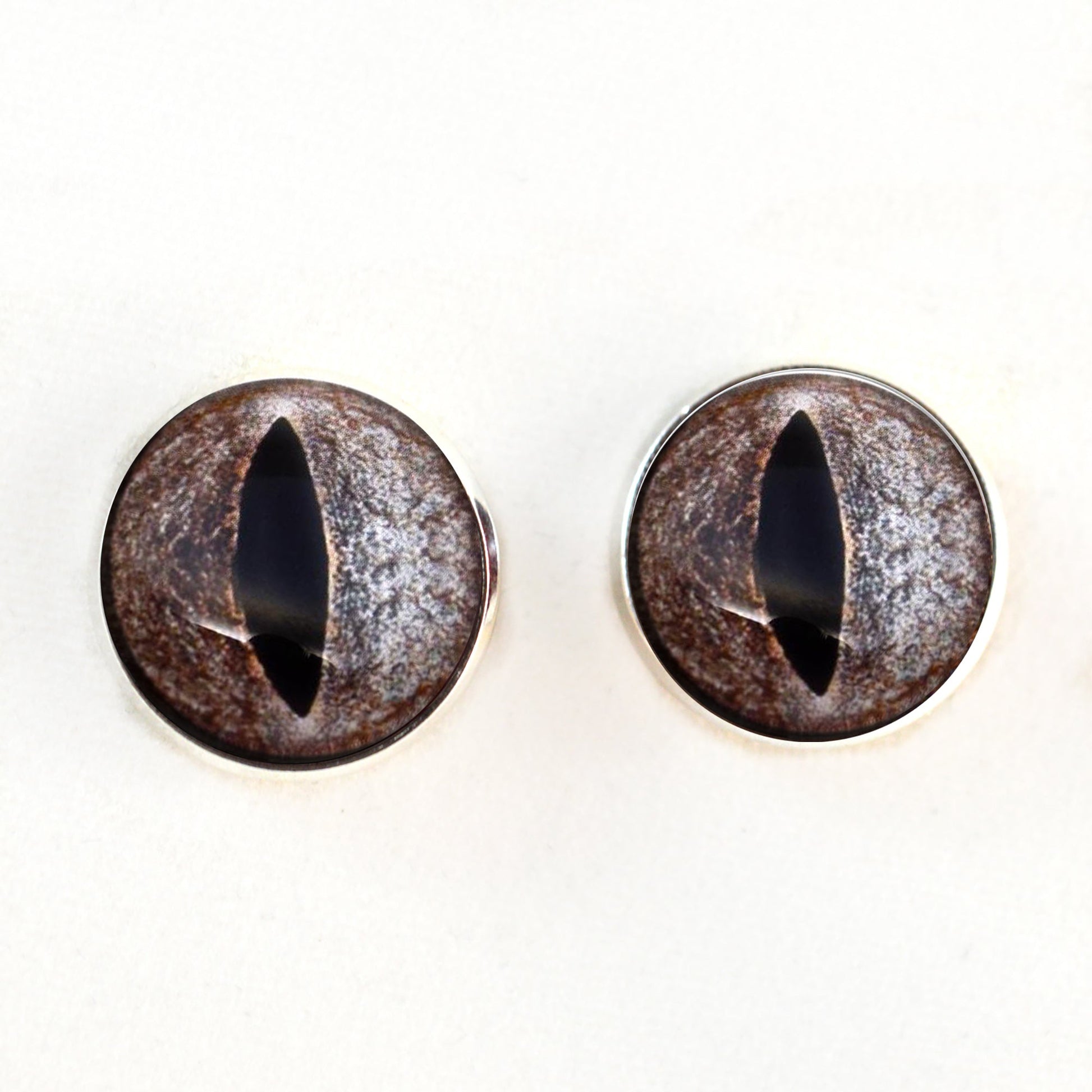 Diamondback Rattlesnake Sew-On Button Glass Eyes - Prismatic Fiber Arts