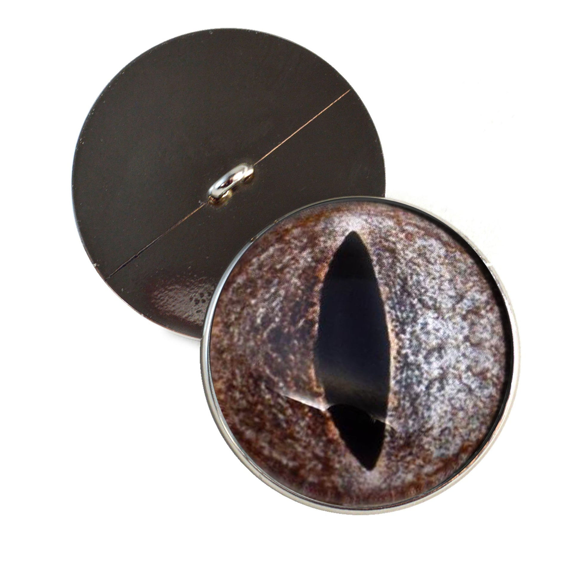 Diamondback Rattlesnake Sew-On Button Glass Eyes - Prismatic Fiber Arts