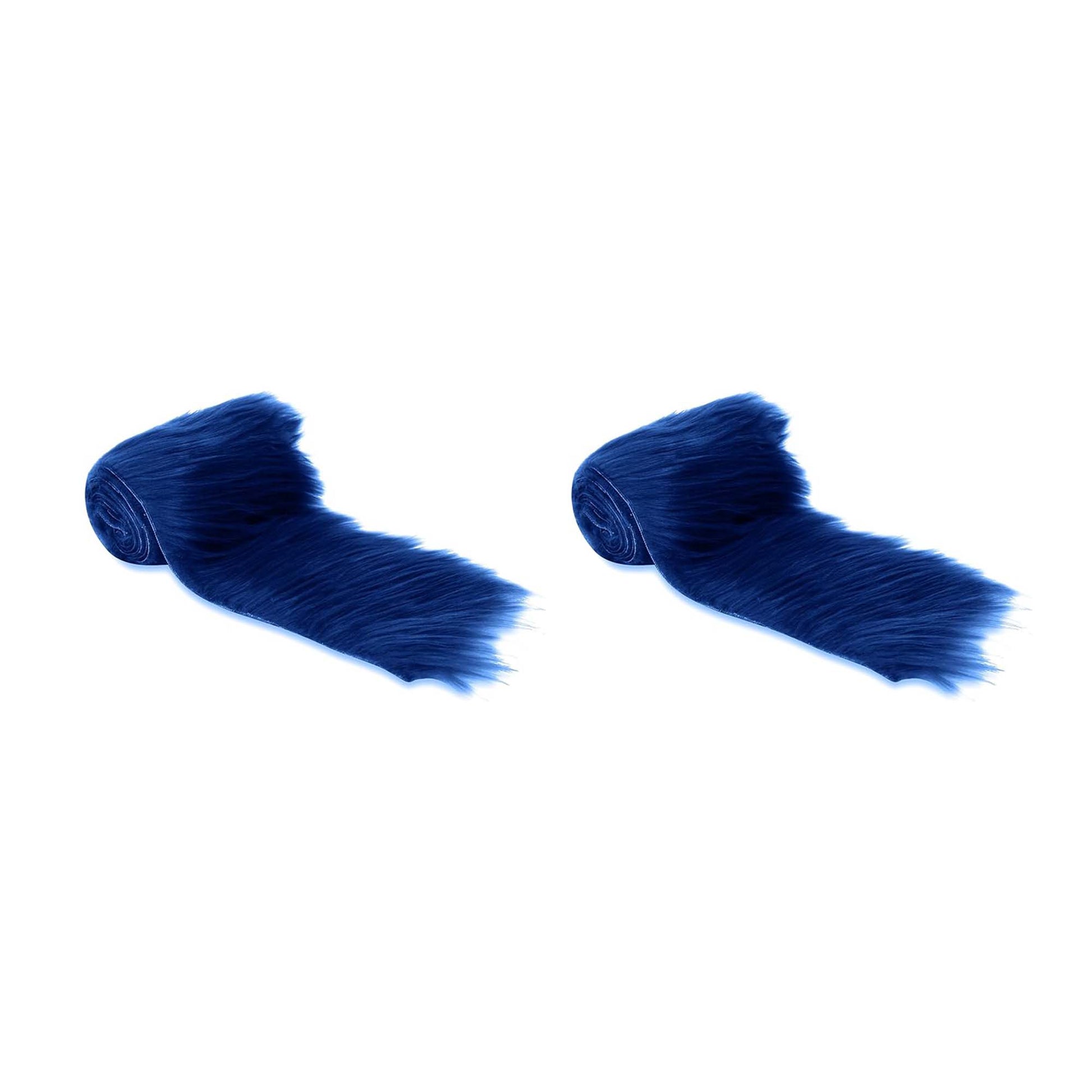 FabricLA Mohair Shaggy Faux Fur Fabric - Pre Cut Strips | Trim Ribbon | DIY Craft, Hobby, Costume, Decoration - Pack of 2 - Prismatic Fiber Arts