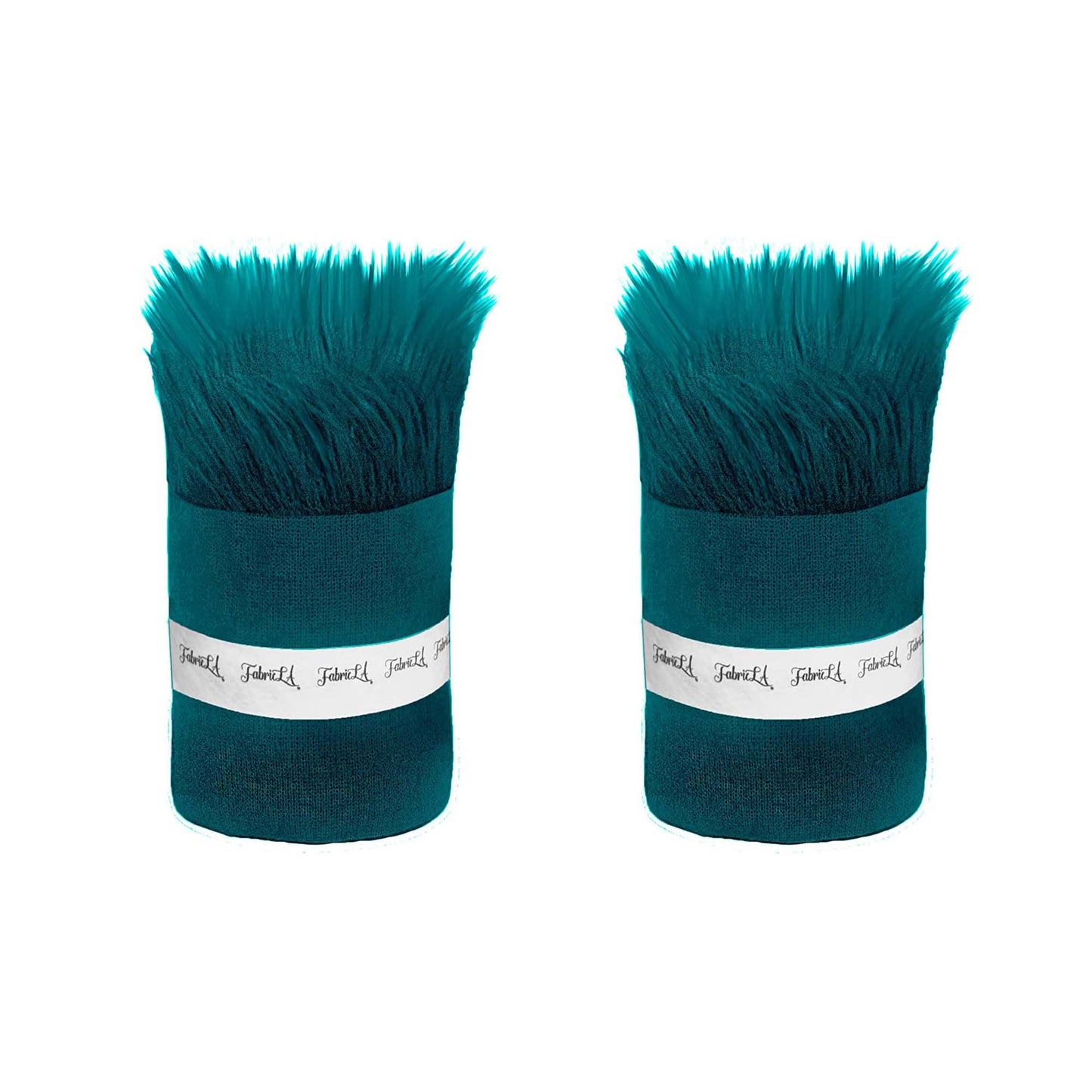 FabricLA Mohair Shaggy Faux Fur Fabric - Pre Cut Strips | Trim Ribbon | DIY Craft, Hobby, Costume, Decoration - Pack of 2 - Prismatic Fiber Arts