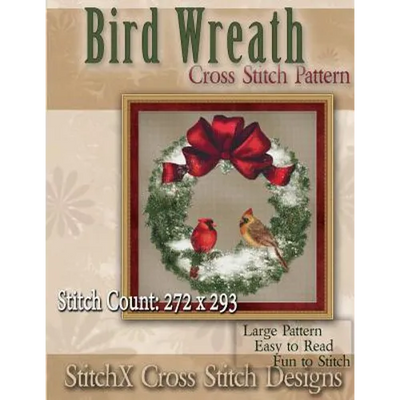 Bird Wreath Cross Stitch Pattern