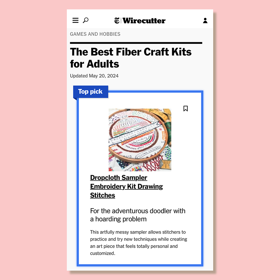 Drawing Stitches Embroidery Kit - Prismatic Fiber Arts