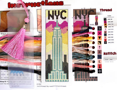 Empire State Building Bookmark - Prismatic Fiber Arts