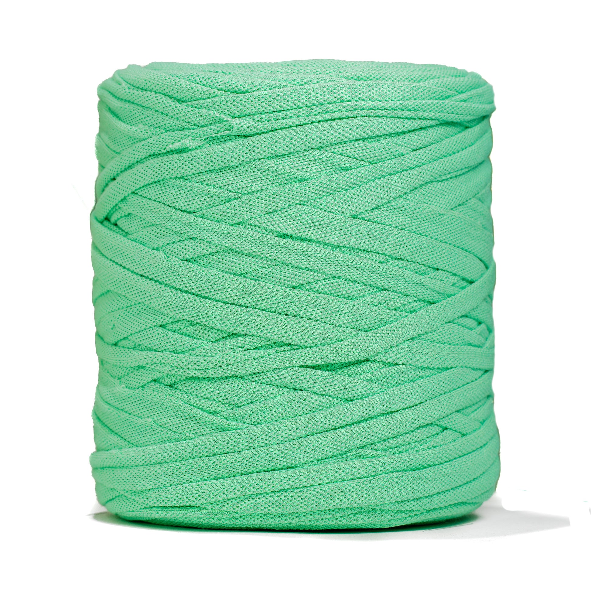 Recycled T-Shirt Fabric Yarn - Emerald Color - Prismatic Fiber Arts