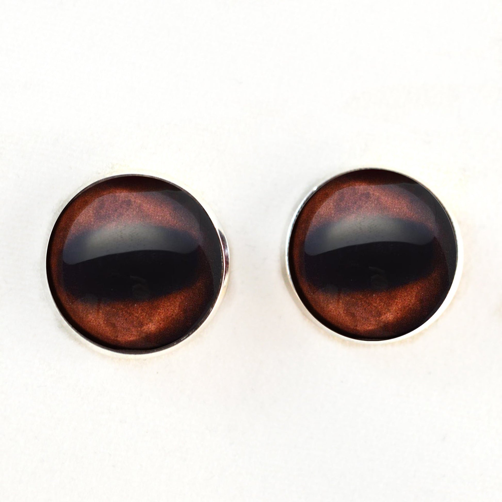 Realistic Elk Sew-On Button Glass Eyes - Prismatic Fiber Arts