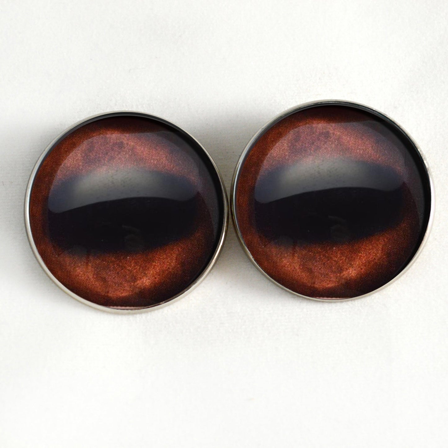Realistic Elk Sew-On Button Glass Eyes - Prismatic Fiber Arts
