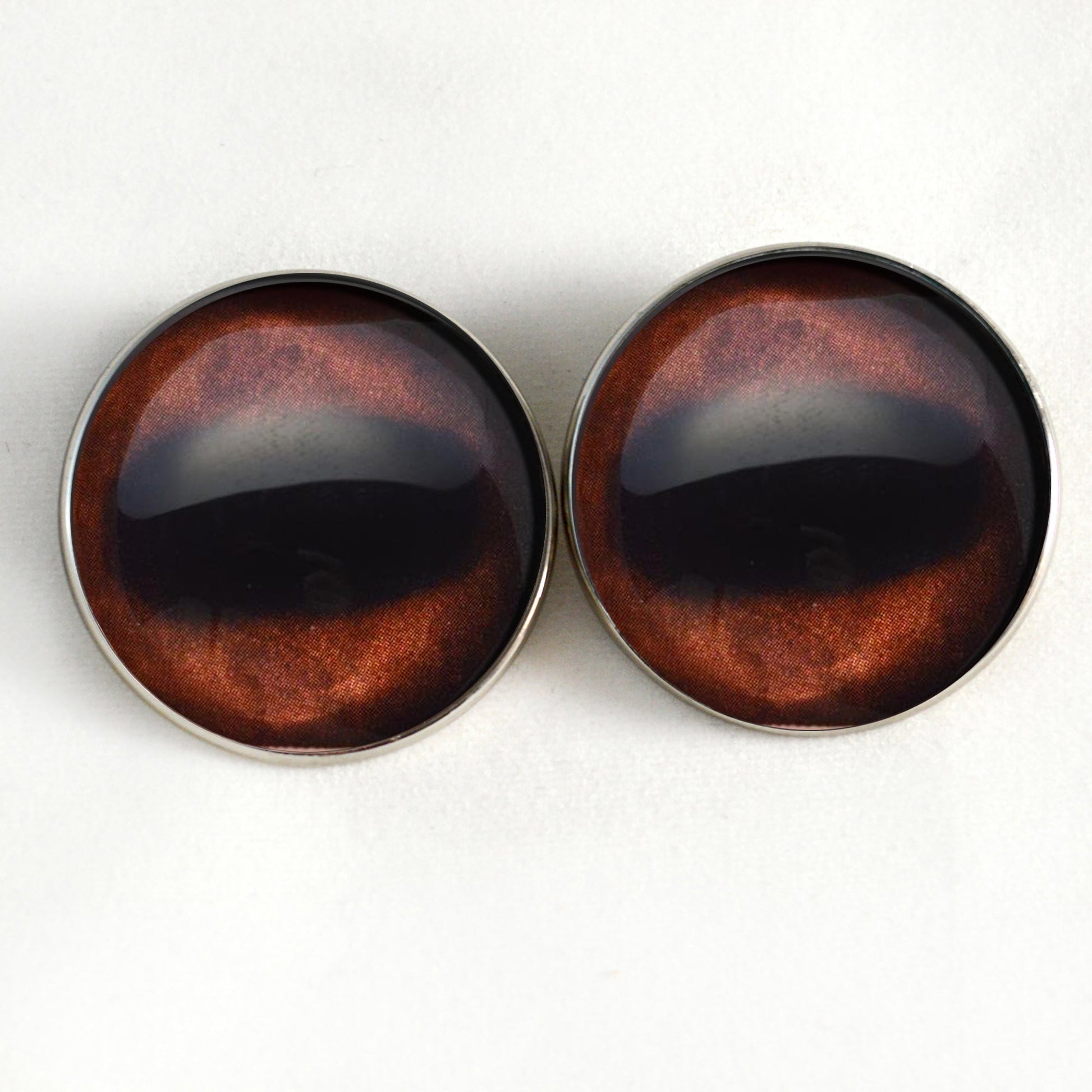 Realistic Elk Sew-On Button Glass Eyes - Prismatic Fiber Arts